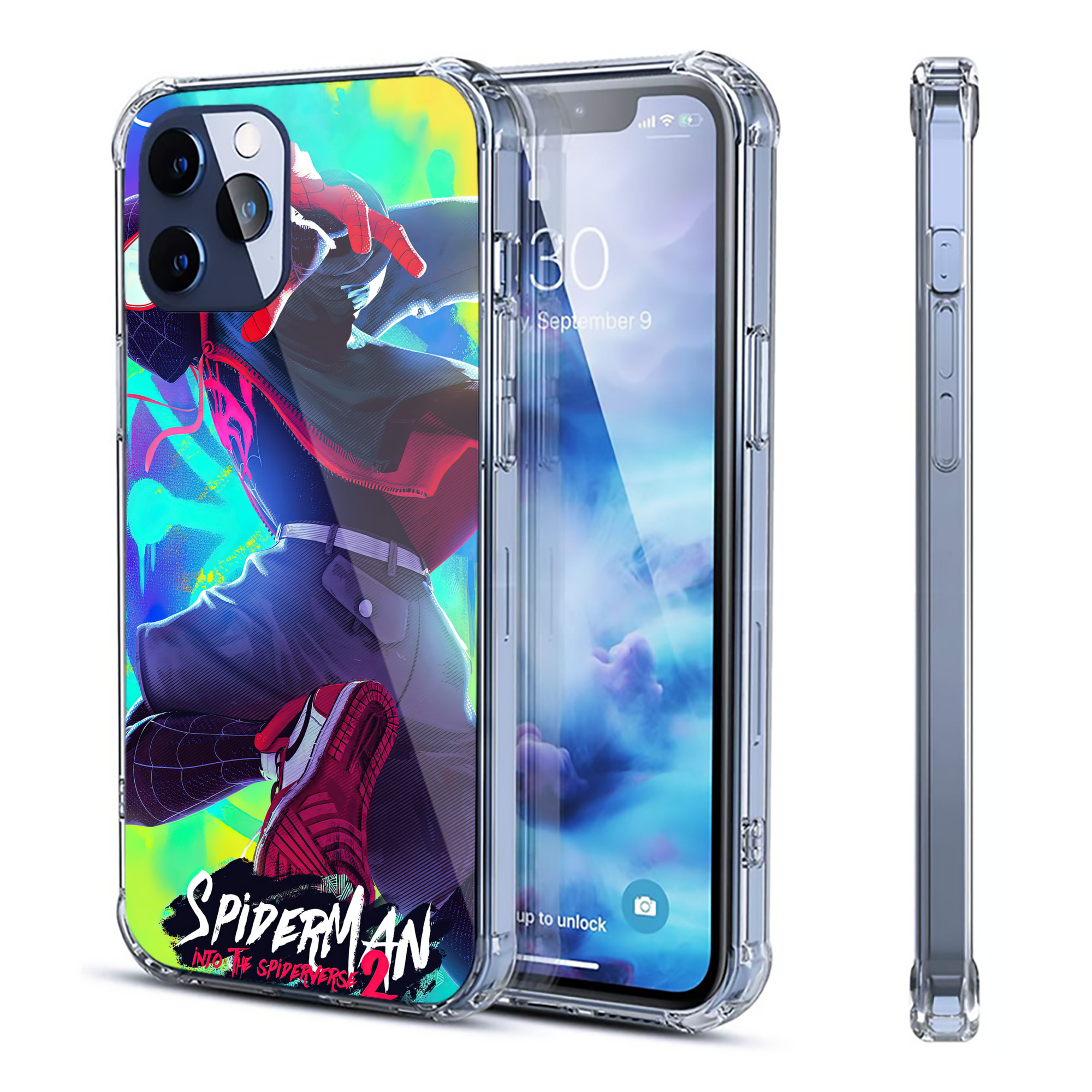 （画像用） Spider Man スパイダーマン 【iPhone 12シリーズ対応】透明スマホケース（クリアソフトケース）